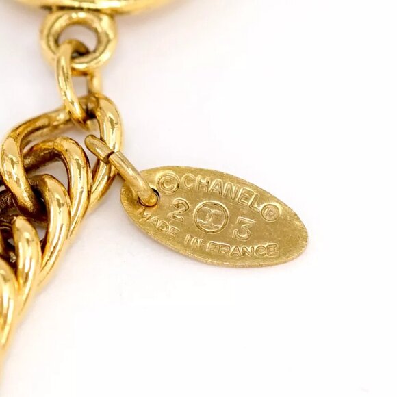 CHANEL CC Logos Coin Charm Long Necklace 67" Gold Tone Auth - Picture 6 of 6